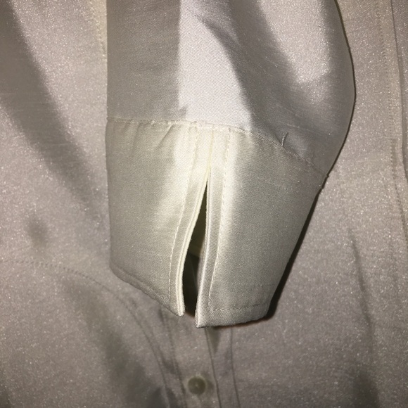 Linea by Louis Dell'Olio Faux Shantung Band Collar Shirt Shacket - Picture 7 of 13
